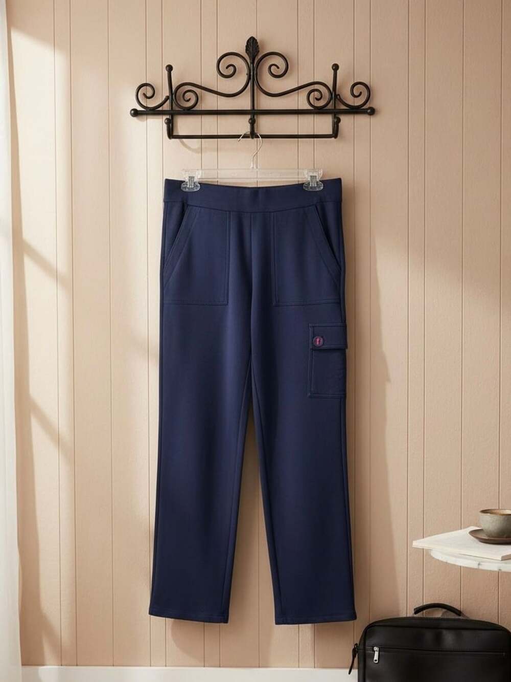 Lauren Active Ralph Lauren Navy Knit Cargo Jogger Pants Size Petite Small